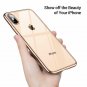 For iPhone Xs Max Case Soft TPU Thin Cover with Electroplated Edge Slim Gold