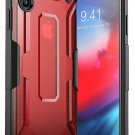 For iPhoneXs Max Case Unicorn Beetle Series Premium Hybrid Protective Clear Red