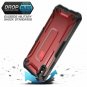 For iPhoneXs Max Case Unicorn Beetle Series Premium Hybrid Protective Clear Red