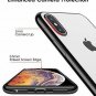 For iPhone Xs Max Case Lightening Stylish Flexible with Metal Luster Edge Black