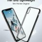 For iPhone Xs Max Case Lightening Stylish Flexible with Metal Luster Edge Black