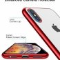 For iPhone Xs Max Case Lightening Stylish Flexible with Metal Luster Edge Red