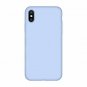 For iPhone Xs Max Case Romance Series Silicone with Hybrid Protection Light Blue