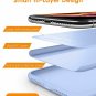 For iPhone Xs Max Case Romance Series Silicone with Hybrid Protection Light Blue