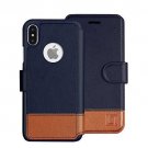 For iPhone Xs Max Wallet case Durable Slim  Lightweight Faux Leather Desert Sky
