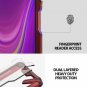 For Galaxy A7 2018 Case with Rugged TPU Bumper Anti Rainbow Effect Cover Red