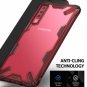 For Galaxy A7 2018 Case with Rugged TPU Bumper Anti Rainbow Effect Cover Red