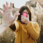 For Galaxy A7 2018 Case with Rugged TPU Bumper Anti Rainbow Effect Cover Red