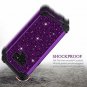 For Galaxy Note 9 Case Luxury Glitter Sparkle Bling Heavy Duty Purple/Black