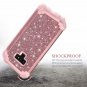 For Galaxy Note 9 Case Luxury Glitter Sparkle Bling Heavy Duty Shiny Rose Gold