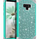 For Galaxy Note 9 Case Luxury Glitter Sparkle Bling Heavy Duty Shiny Teal