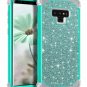For Galaxy Note 9 Case Luxury Glitter Sparkle Bling Heavy Duty Shiny Teal
