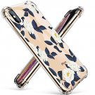 For iPhone X/Xs Case Clear Flower Pattern Soft Flexible Ultra Thin Shockproof
