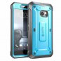 For HTC 10 Case FullBody Rugged Holster with Builtin Screen Protector Blue/Black