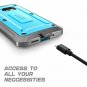 For HTC 10 Case FullBody Rugged Holster with Builtin Screen Protector Blue/Black