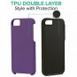 For iPhone 5/5s/SE Case Dual Guard Protective Shock Absorbing Scratch Purple