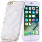 For iPhone 7/8 Plus Case Clear Bumper Matte TPU Soft Rubber Silicone White Grey