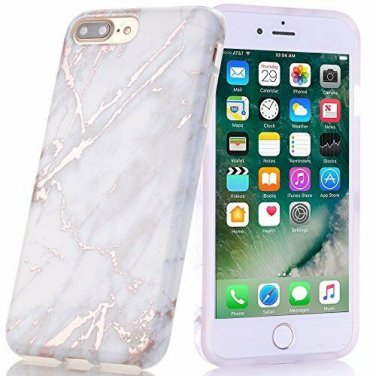 For iPhone 7/8 Plus Case Clear Bumper Matte TPU Soft Rubber Silicone White Grey