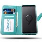 For Samsung Galaxy S9 Plus Wallet Case Vegan Leather Flip Case Cover Aqua
