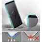 For Samsung Galaxy S9 Plus Wallet Case Vegan Leather Flip Case Cover Aqua