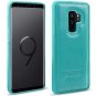 For Samsung Galaxy S9 Plus Wallet Case Vegan Leather Flip Case Cover Aqua