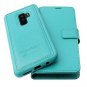 For Samsung Galaxy S9 Plus Wallet Case Vegan Leather Flip Case Cover Aqua