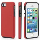 For iPhone 5/5s/SE Case Dual Guard Protective Shock Absorbing Scratch Red