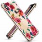 For iPhone Xs Max Case Flower Pattern Design Soft  Flexible Rose Blossom/Red