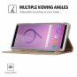 For Galaxy Note 9 Wallet Case Card Slots Mirror Wristlet Folding Stand Grey