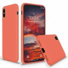 For iPhone Xs Max Tempered Glass Soft Silicone Bumper Shock Absorption Nectarine