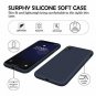For iPhone Xs Max Tempered Glass Soft Silicone Bumper Shock Absorption Midnight