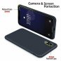 For iPhone Xs Max Tempered Glass Soft Silicone Bumper Shock Absorption Midnight