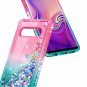 For Samsung Galaxy S10e Case Glitter Liquid Sparkle Waterfall Shockproof Pink
