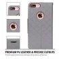 For iPhone 8/7 Plus Wallet Case Flip Fold Card Stylish Slim Stand Cover Grey
