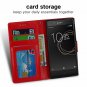 For Sony Xperia XA2 Ultra Case  Leathe Card Slot Flip Cover Wallet Stand Red