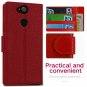 For Sony Xperia XA2 Ultra Case  Leathe Card Slot Flip Cover Wallet Stand Red