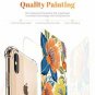 For iPhone Xs Max Case Pattern Design Soft  Flexible Flower Leaves/Orange