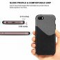 iPhone 5/5S/SE Case Protection Leather Fabric Design Good Grip Gray & Black