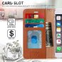 For Apple iPhone 6s/6 Plus Wallet Case Luxury Genuine Leather Dark Brown