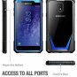 For Galaxy J3 2018 Case Rugged Heavy Duty Builtin Screen Protector Blue