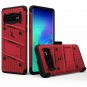 For Samsung Galaxy S10 Case Military Grade Drop Protection Kickstand Red