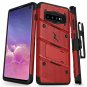 For Samsung Galaxy S10 Case Military Grade Drop Protection Kickstand Red