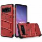 For Samsung Galaxy S10 Case Military Grade Drop Protection Kickstand Red