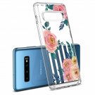 for Samsung Galaxy S10 Plus (2019) Case Cecile Collection Pink Stripe Floral
