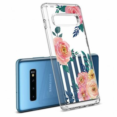 for Samsung Galaxy S10 Plus (2019) Case Cecile Collection Pink Stripe Floral