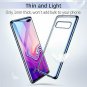 For Samsung Galaxy S10 Plus Case Clear Slim Soft TPU Protective Blue Frame