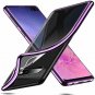 For Samsung Galaxy S10 Plus Case Clear Slim Soft TPU Protective Purple Frame