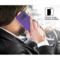For Samsung Galaxy S8 Case Leather Wallet Flip Folio Mirror Wrist Strap Purple