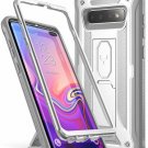 For Galaxy S10 Plus Case Heavy Duty Protection Full Body Shockproof Slim White