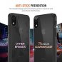 iPhone XR Case TPU Cushion Protection Hybrid Rigid Clear Back Black/Clear